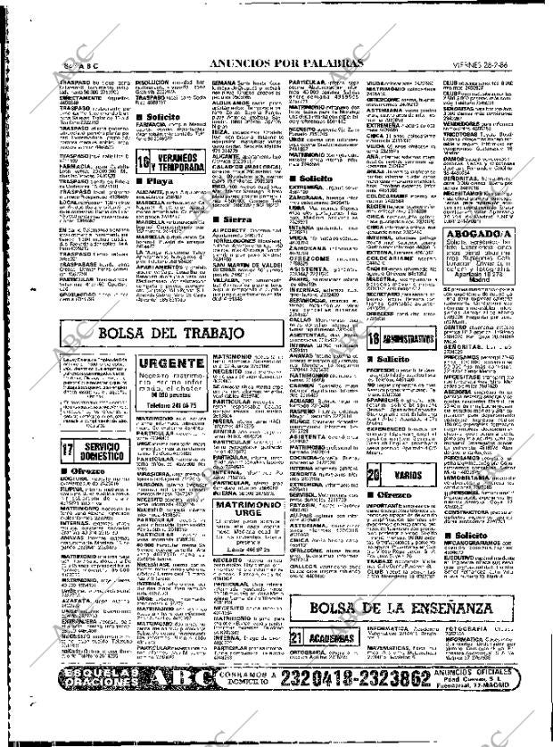 ABC MADRID 28-02-1986 página 84