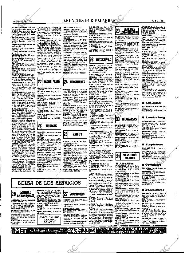 ABC MADRID 28-02-1986 página 85