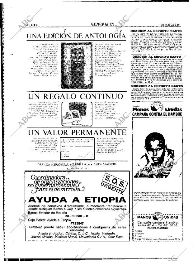 ABC MADRID 28-02-1986 página 90