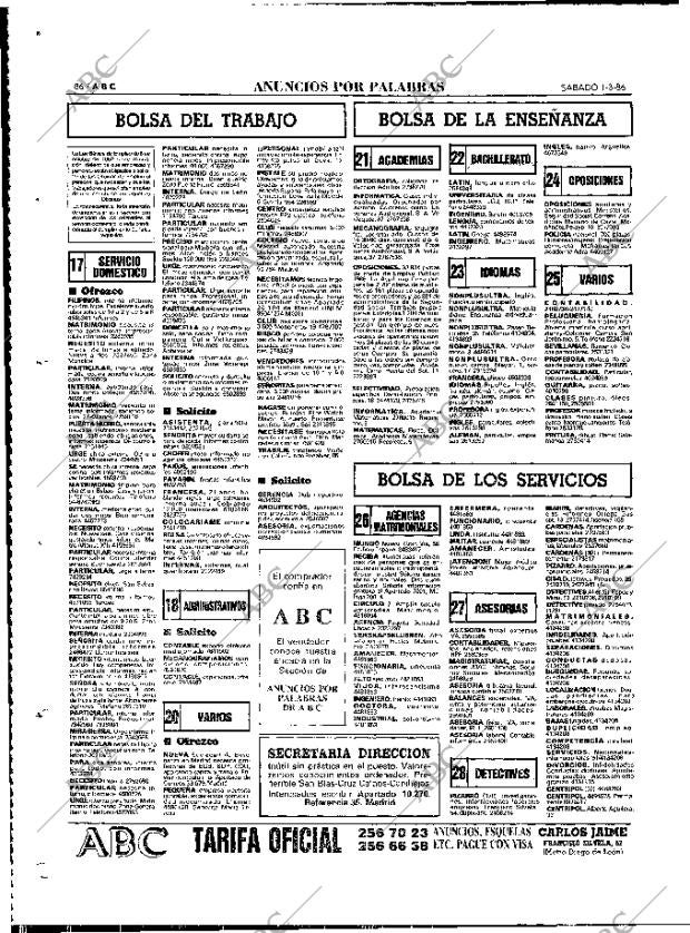 ABC MADRID 01-03-1986 página 86