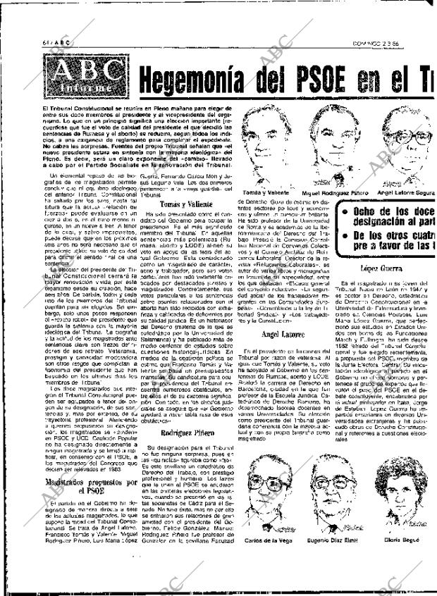 ABC MADRID 02-03-1986 página 64