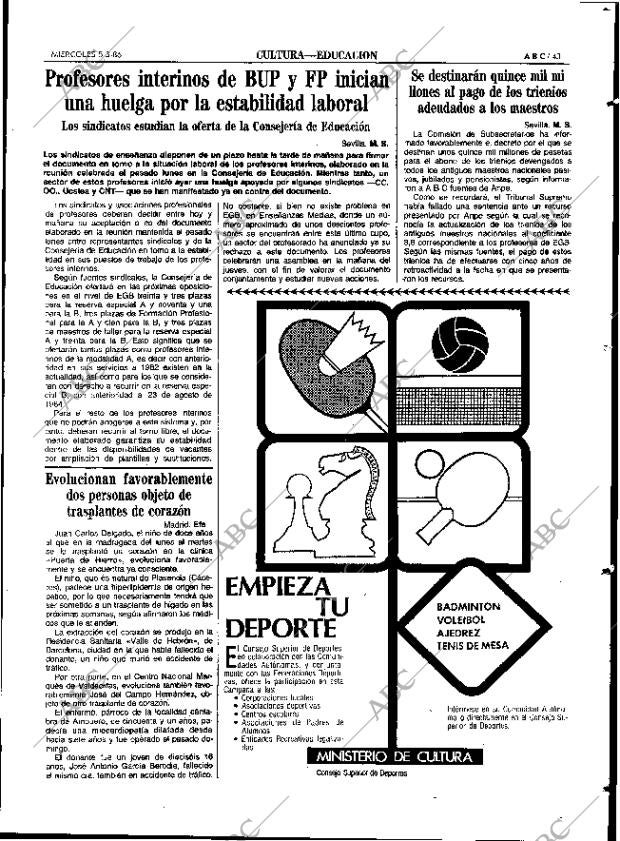 ABC SEVILLA 05-03-1986 página 43
