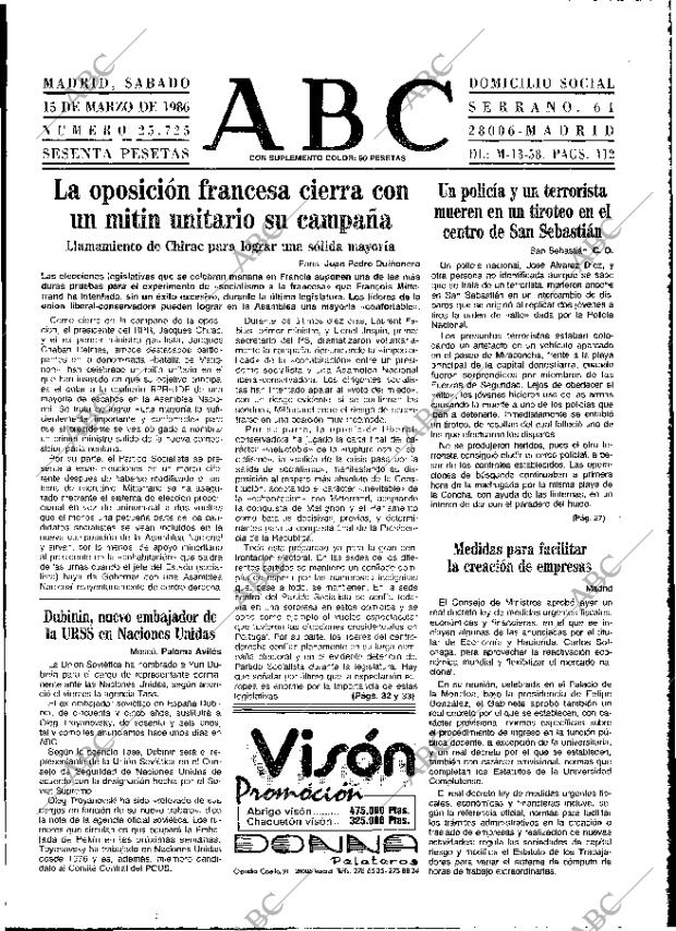 ABC MADRID 15-03-1986 página 13