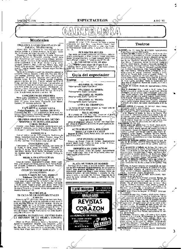 ABC MADRID 15-03-1986 página 83
