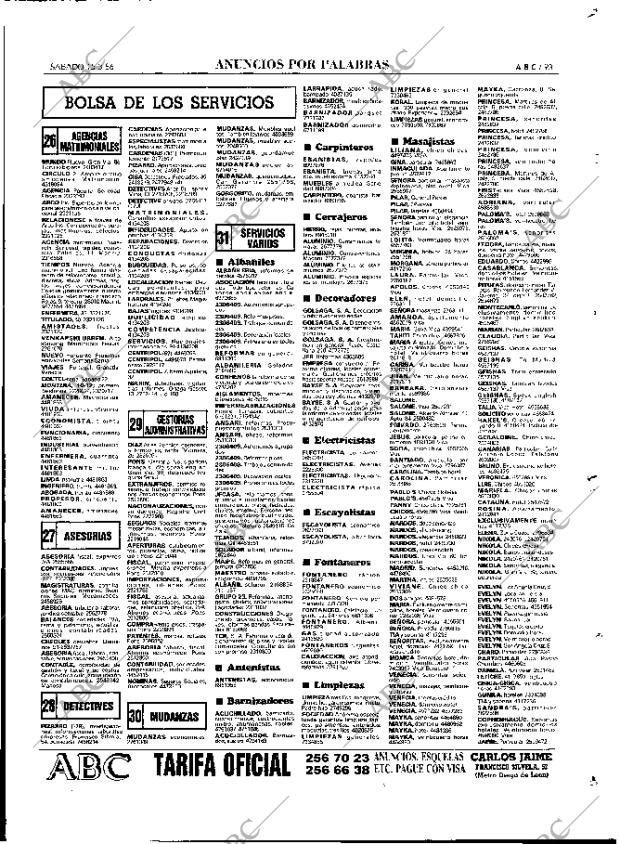 ABC MADRID 15-03-1986 página 93