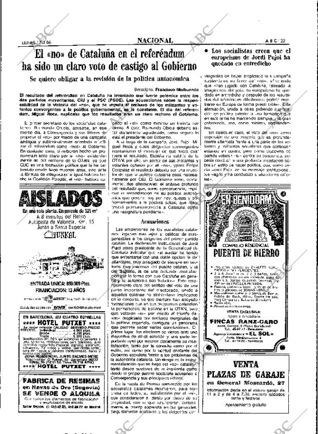 ABC MADRID 17-03-1986 página 23