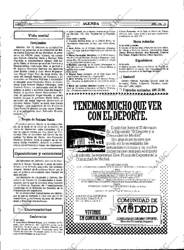 ABC MADRID 17-03-1986 página 33