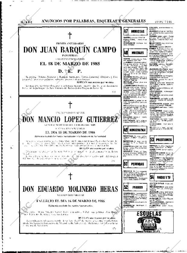 ABC MADRID 17-03-1986 página 88