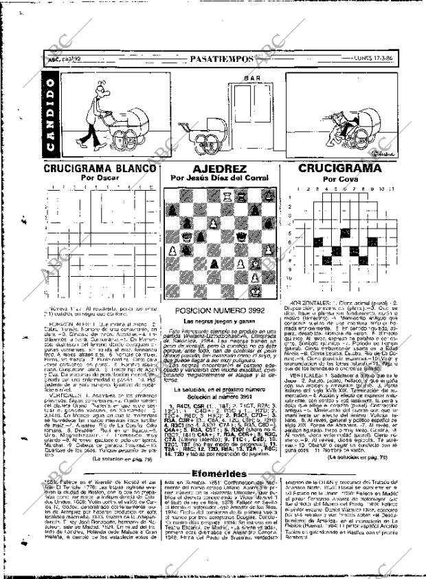 ABC MADRID 17-03-1986 página 92
