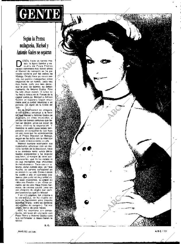 ABC MADRID 18-03-1986 página 101