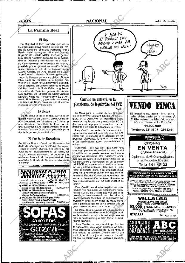 ABC MADRID 18-03-1986 página 20