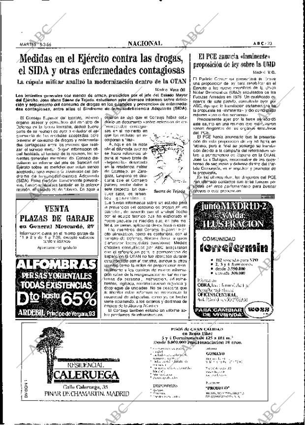 ABC MADRID 18-03-1986 página 23