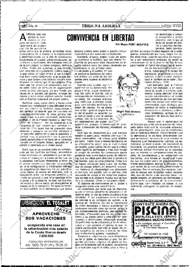 ABC MADRID 18-03-1986 página 26