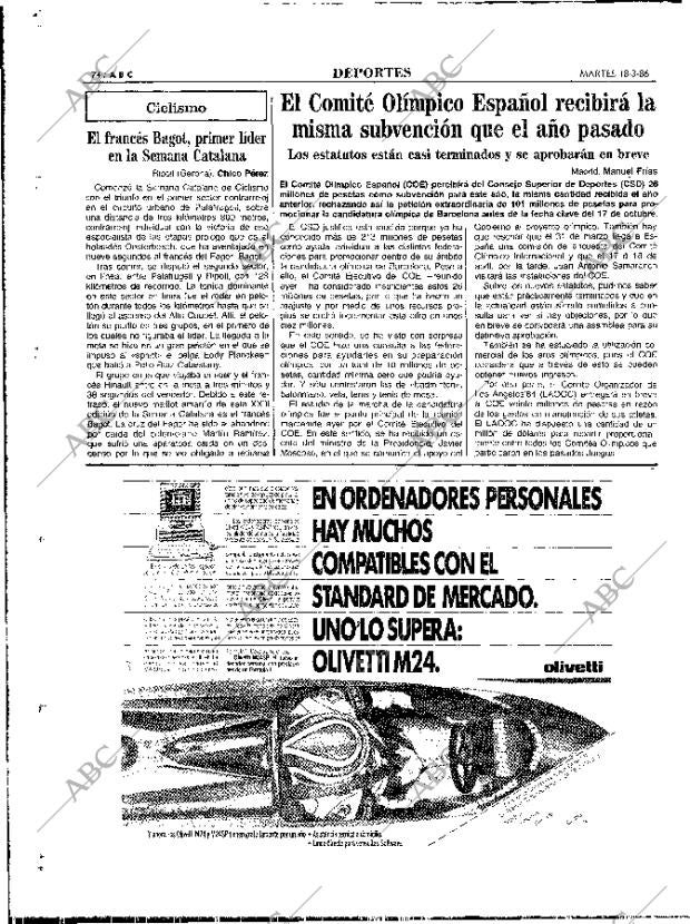 ABC MADRID 18-03-1986 página 74