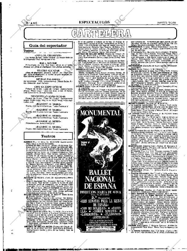 ABC MADRID 18-03-1986 página 78