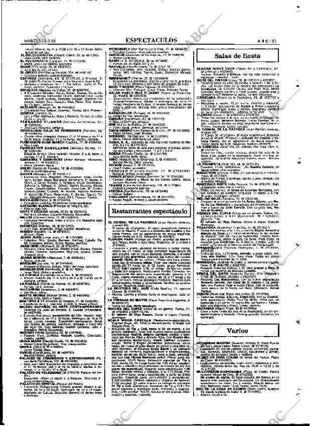 ABC MADRID 18-03-1986 página 83
