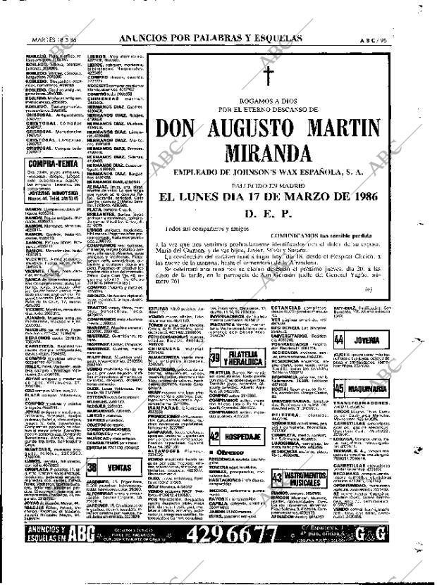 ABC MADRID 18-03-1986 página 95