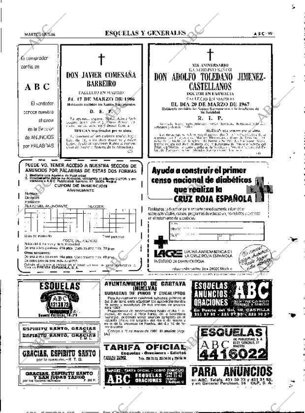 ABC MADRID 18-03-1986 página 99