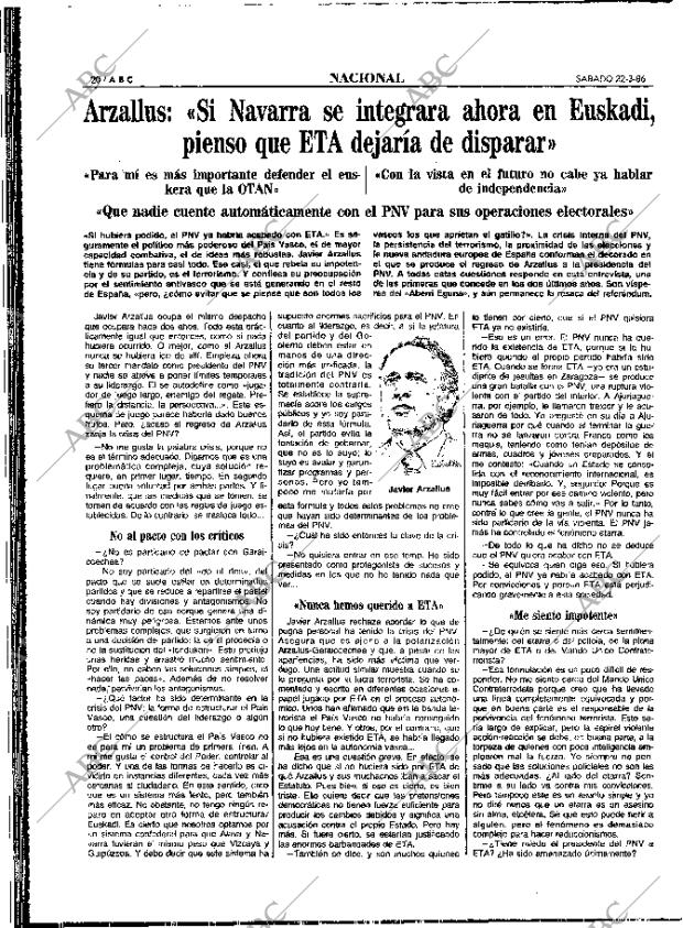 ABC MADRID 22-03-1986 página 20
