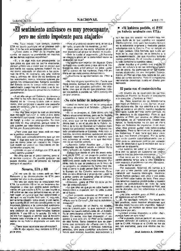 ABC MADRID 22-03-1986 página 21