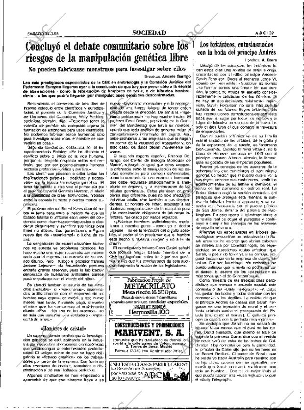 ABC MADRID 22-03-1986 página 39