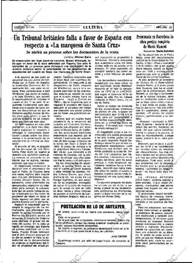 ABC MADRID 22-03-1986 página 47