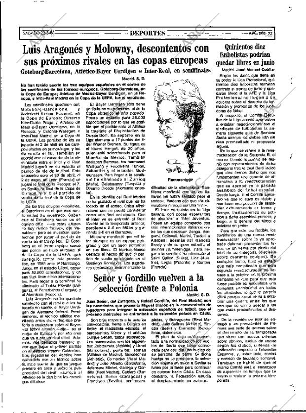 ABC MADRID 22-03-1986 página 73