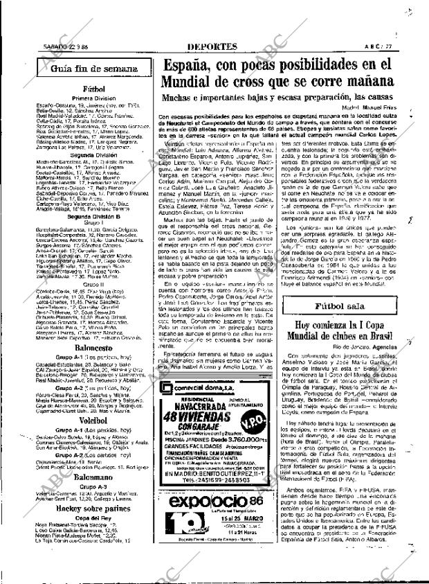 ABC MADRID 22-03-1986 página 77