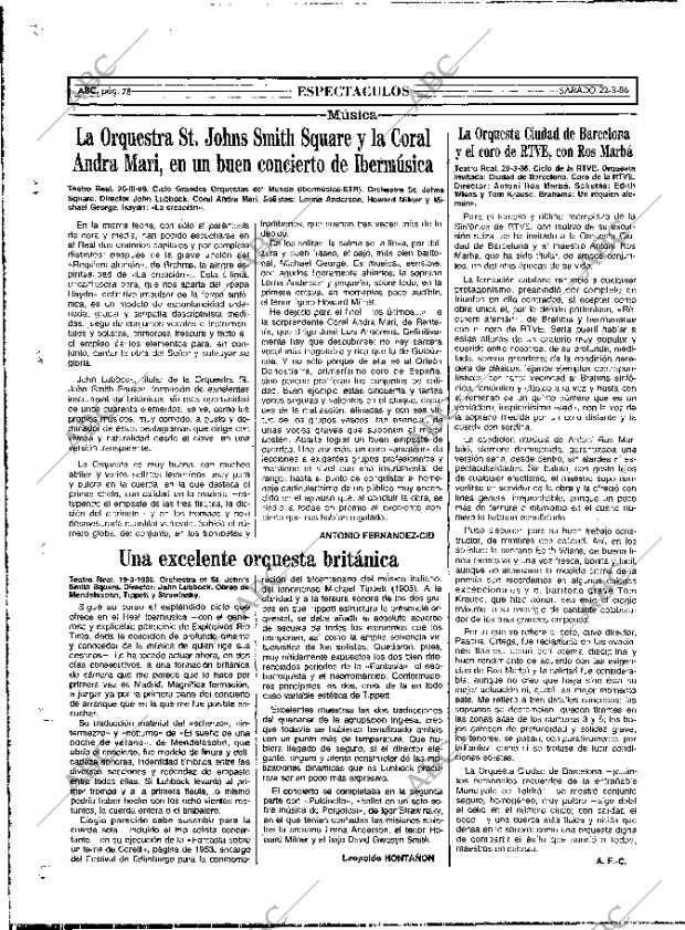 ABC MADRID 22-03-1986 página 78