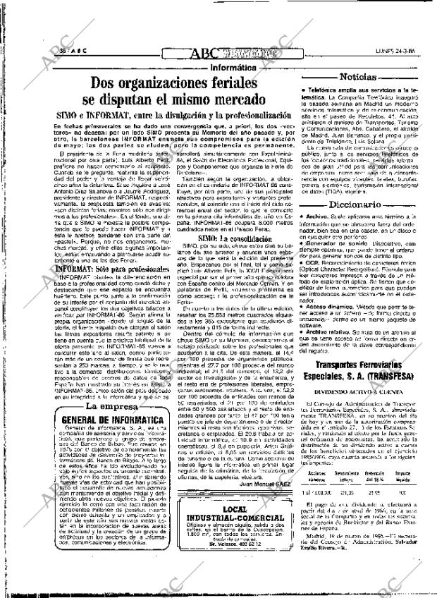 ABC MADRID 24-03-1986 página 38