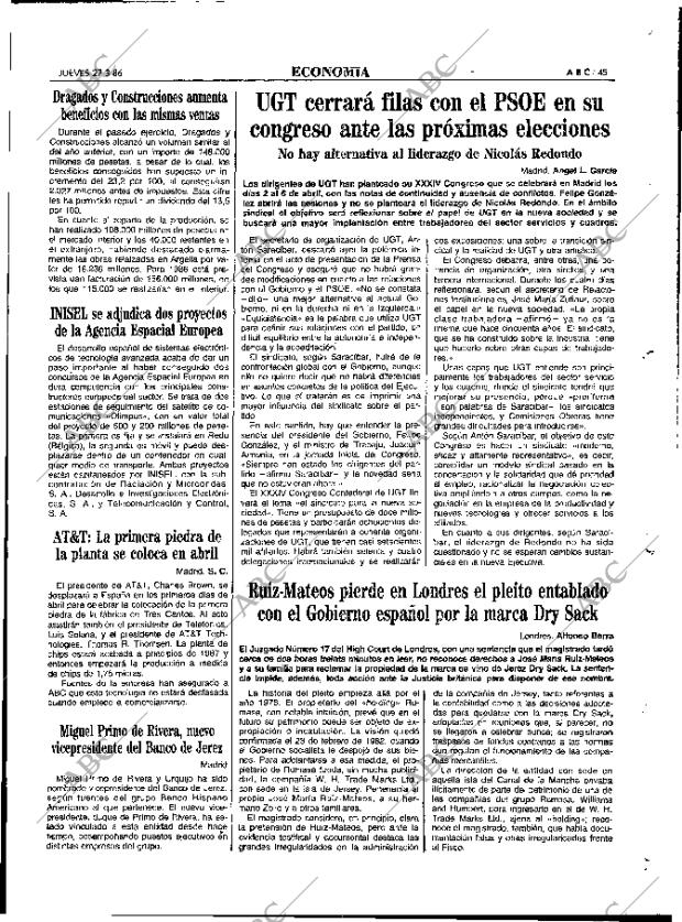 ABC MADRID 27-03-1986 página 45