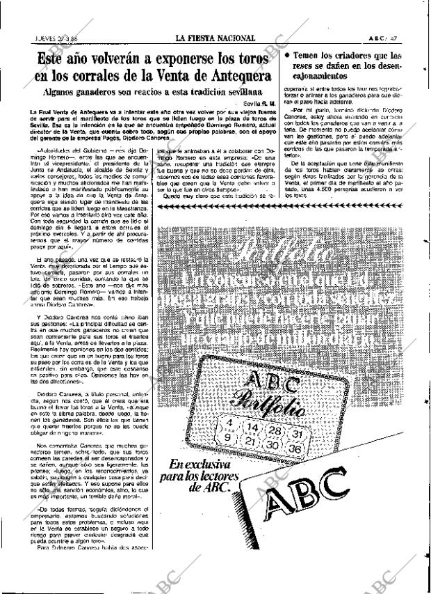 ABC SEVILLA 27-03-1986 página 47