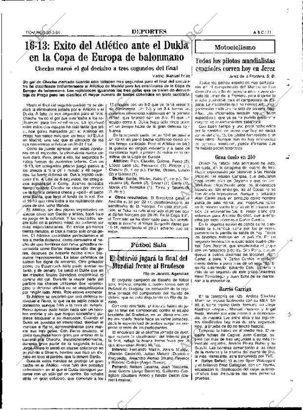 ABC MADRID 30-03-1986 página 71