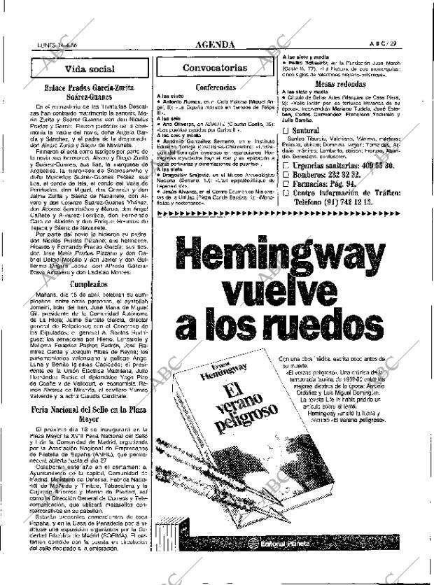 ABC MADRID 14-04-1986 página 29