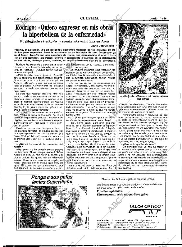 ABC MADRID 14-04-1986 página 32