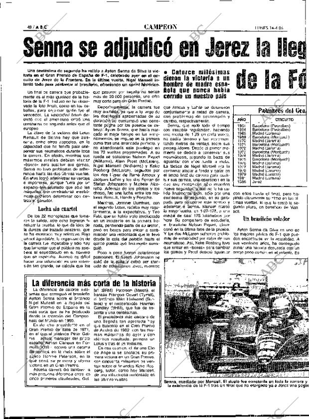 ABC MADRID 14-04-1986 página 48