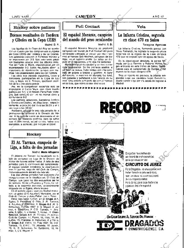 ABC MADRID 14-04-1986 página 61