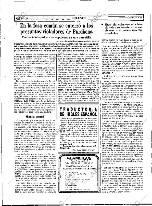 ABC MADRID 14-04-1986 página 64