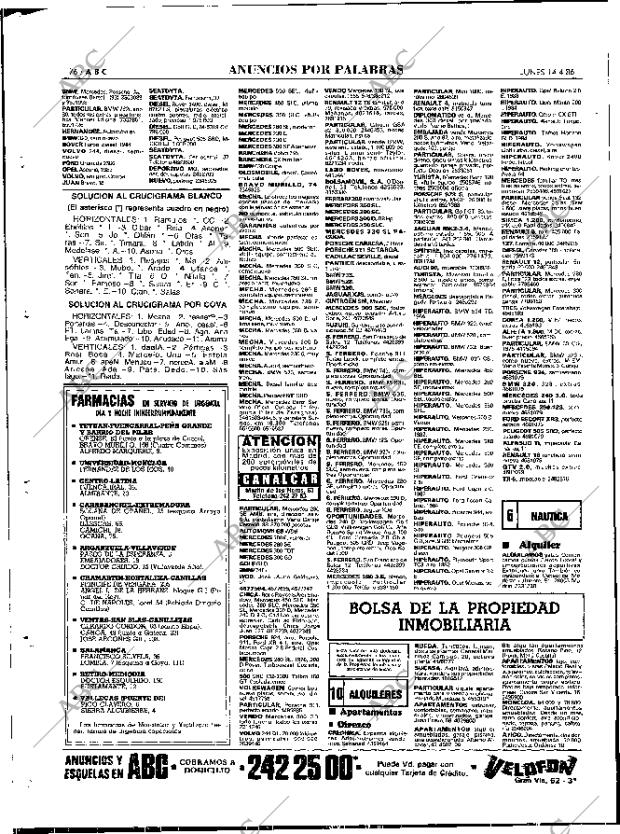 ABC MADRID 14-04-1986 página 76