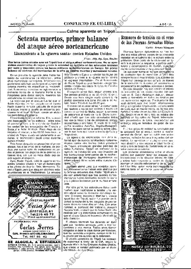 ABC MADRID 16-04-1986 página 25