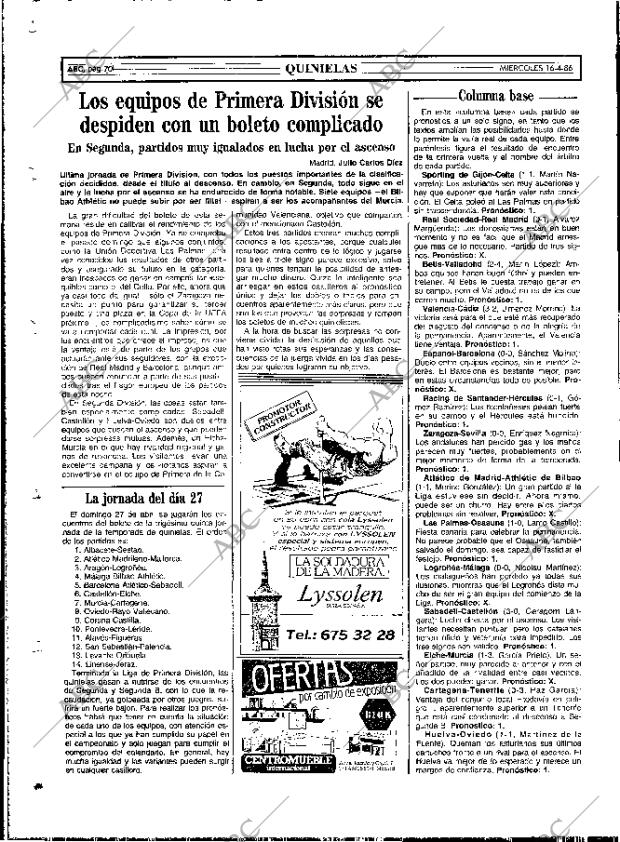 ABC MADRID 16-04-1986 página 70