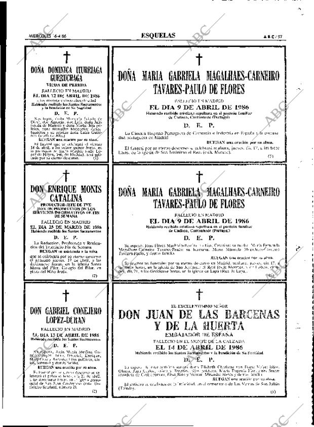ABC MADRID 16-04-1986 página 97