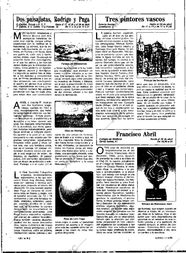 ABC MADRID 17-04-1986 página 108