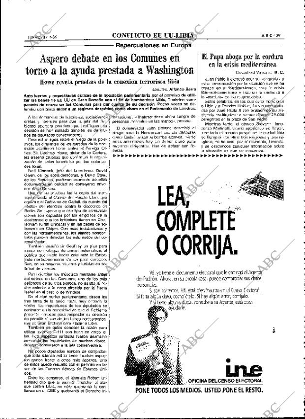 ABC MADRID 17-04-1986 página 39