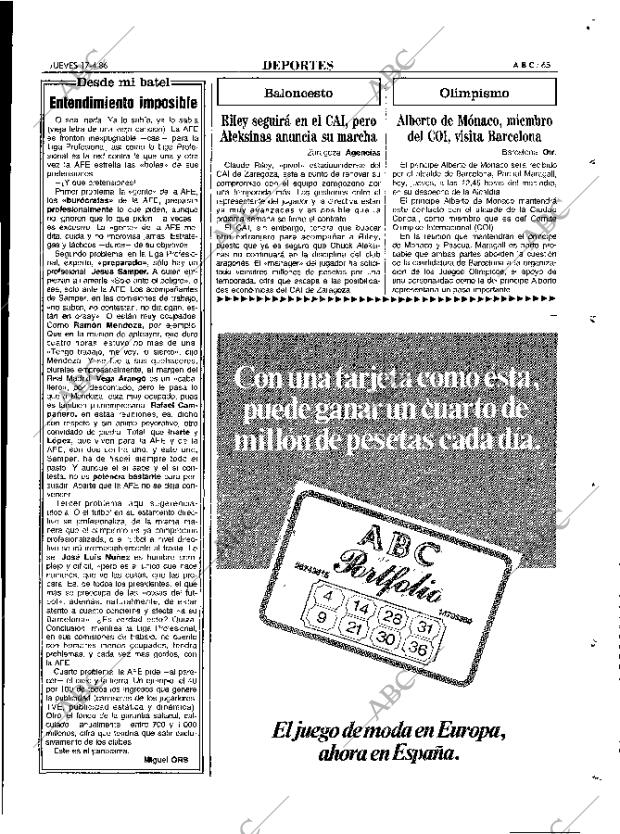 ABC MADRID 17-04-1986 página 65