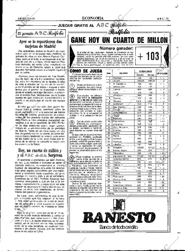 ABC MADRID 17-04-1986 página 73