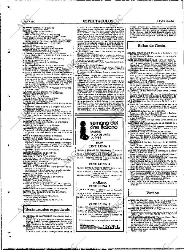 ABC MADRID 17-04-1986 página 86