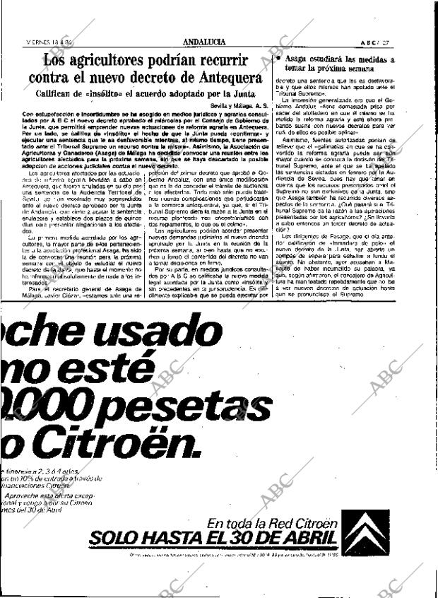 ABC SEVILLA 18-04-1986 página 27