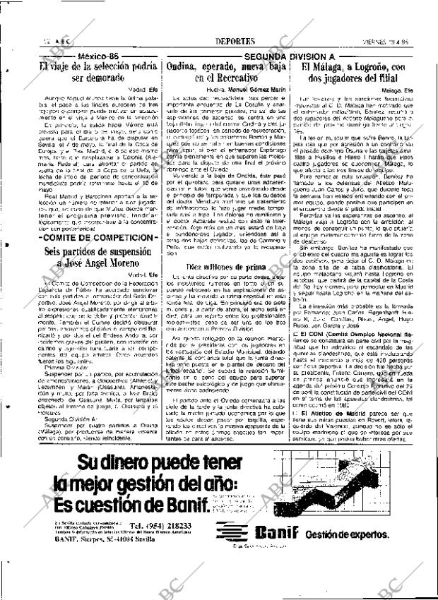 ABC SEVILLA 18-04-1986 página 52