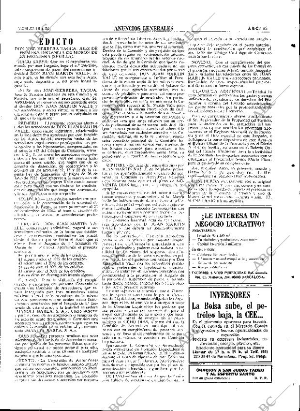 ABC SEVILLA 18-04-1986 página 63